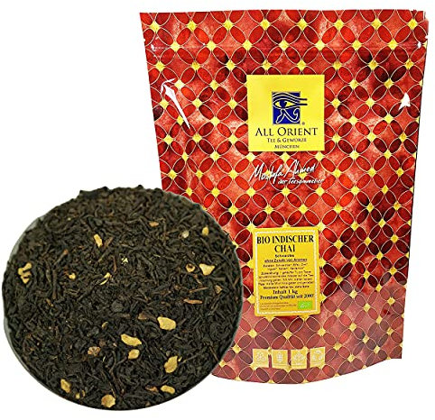 All Orient BIO Indischer Chai | 1000g | Schwarztee | loser Tee | ayurvedische Gewürze | ohne Zusatz von Aromen | BIO-Qualität | naturbelassen | Chai Tee mit würzigem Geschmack