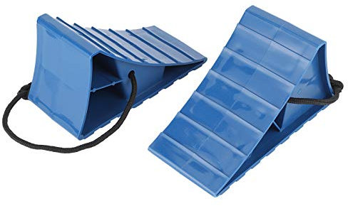Qiilu A9v207 Lot de 2 cales de roue en antidérapantes pour voiture, remorque, caravane, moto