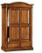 Mar.c.a. Design - Armario con 2 puertas correderas y sombrero de gendarme, 2 cajones de madera de álamo, color nogal oscuro, mueble de interior arte pobre Made in Italy - Medidas 122x59x200h