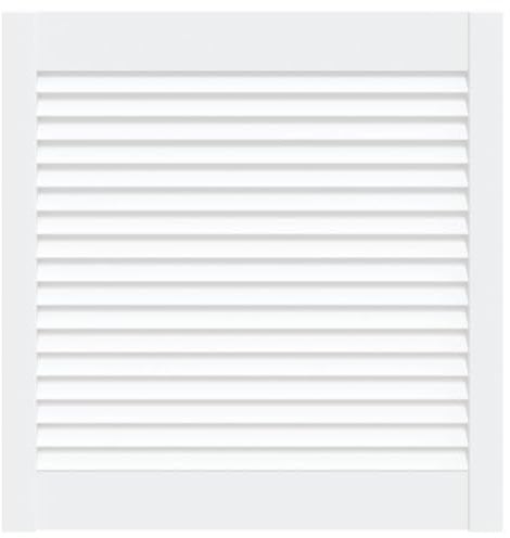 vidaXL Puerta Tipo Persiana con Celosía Rejilla Armario Tablillas Guardarropa Separador Decoración Blanco 61,5x59,4cm Madera Maciza de Pino