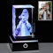 Cadre photo cube en cristal gravé au laser 3D avec votre propre photo - Blocs de verre personnalisés avec lampe LED - Cadeaux de Noël pour papa