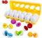 huruirui Matching Eggs Puzzle,Eggs Toy,12PCS Colors and Shapes Sorting Learning Toys for Children from Montessori Toy Gift Matching Eggs Set for Children from 2 3 4 Boys Girls