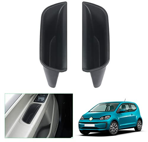 GAFAT V W UP GTI/Seat MII/Skodα Citigo 2013-2023 Mittelkonsole Aufbewahrungsbox, V W UP e-UP UP GTI Armlehne Ablagen Organizer Tray, Kompatibel mit VW UP Zubehör [Haustür 2 Stücke]
