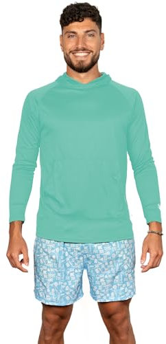 Banana Boat Rashguard Langarm-T-Shirt für Herren, Sea Foam, Large