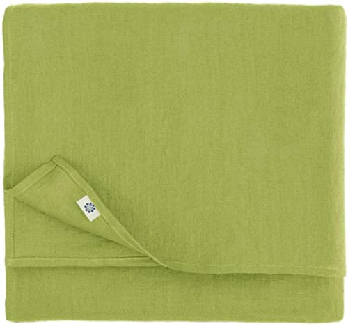 Linen & Cotton Tischdecke Stoff Tischtuch Tischwäsche Hygge -100% Leinen, Grün (140 x 300 cm) Festlich Rechteckig für Home Küche Esstisch Cafe Restaurant Hotel Deko Party Sommer