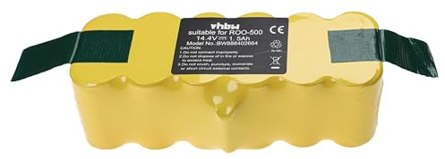vhbw Replacement Battery compatible with iRobot Roomba 651, 670, 660, 665, 671, 675, 681, 695 Home Cleaner (1500mAh, 14.4 V, NiMH)