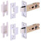 HANDLEZONE® 2 Pack 76mm / 3 inch Polished Stainless Steel Premium Tubular Mortice Latch, Catch for Internal Timber Doors - 57mm Backset