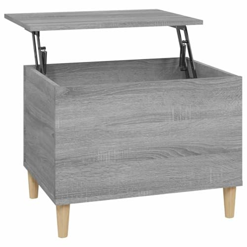 vidaXL Couchtisch Höhenverstellbar Wohnzimmertisch Beistelltisch Sofatisch Teetisch Kaffeetisch Tisch Grau Sonoma 60x44,5x45cm Holzwerkstoff
