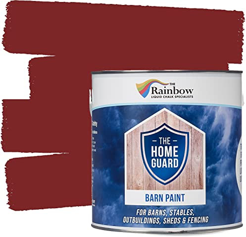 Home Guard BARN Paint Exterior Wooden Buildings Barns Sheds Fences Protection Water Based Hard Wearing Matt Finish (2.5 Litre, Barn Red)