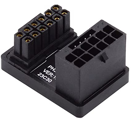 cablecc 12VHPWR 16Pin 12+4P Stecker auf Buchse PCI-E 5.0 Power Modular ATX3.0 Adapter nach unten abgewinkelt 360 Grad für 4080 5090TI Grafikkarte