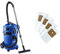 Nilfisk 18451552 Multi II Aspirateur, 1400 W, 240 V, Bleu & 107402336 Lot de 4 Sacs d'aspirateur