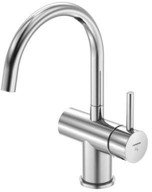 Steinberg Serie 100 Waschtischarmatur, mit Ablaufgarnitur, Ausladung: 155mm, 1001500, Farbe: Brushed Nickel