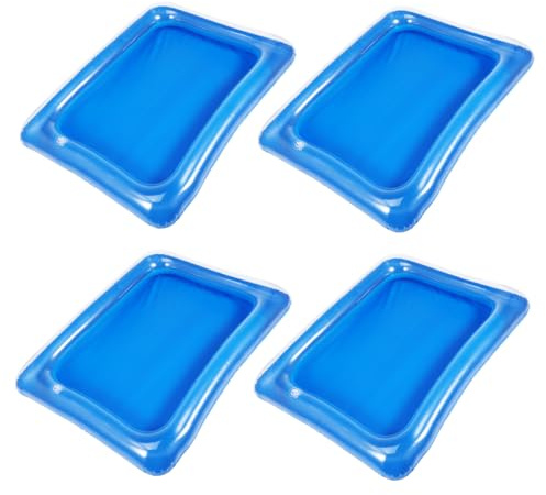BESTonZON 4stücke Aufblasbares Eis-serviertablett Material Mit Eisportionier-stangen Transparent Für Gekühlte Speisen Und Getränke