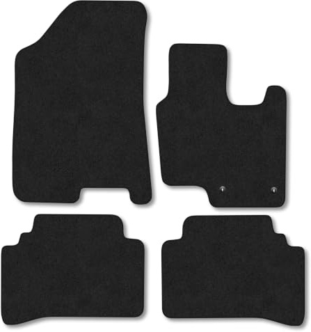 Fits Kia Sportage (2022+) [Plug-in Hybrid] Carpet Car Mats | Black Edge Trim Tailored Fit Floor Mats Full Coverage Protection Accessories Easy Clean Anti Slip Made in the UK
