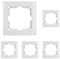 REV 0208810104 Studio, 1-fach Rahmen Steckdose, Rahmen Lichtschalter etc., weiss (Packung mit 5)