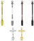 OEIOTEI 6 Stück Micro Scoop Edelstahl Medizin Löffel Labor Probenahme Löffel Schnupftabaklöffel Metal Snuff Powder Scoop Pulver Schaufel Gewürz Schaufel Mini Shovel Spoon für Salze Sand