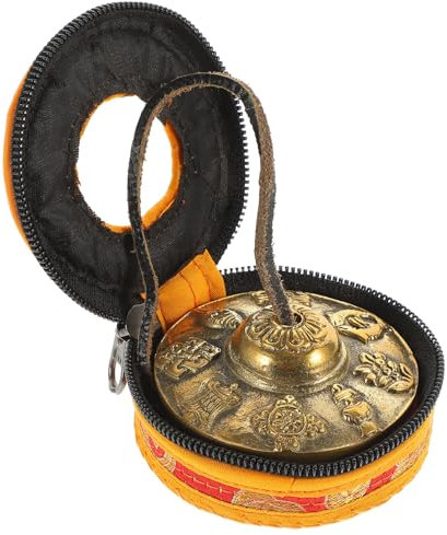 ERINGOGO Cymbales En Cuivre Cymbales à Doigts Cloches Tibétaines Chaman Cloche Du Cloche à Main En Laiton Cloches De Cymbales Tingsha Cloche Bouddhiste Cuivre Bretelles