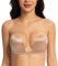 Lemorosy Damen Trägerloser BH Push Up mit Bügel Komfort Gepolstert Rückenfrei Bra mit Abnehmbare Träger(Beige,85A)