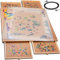 PLAYVIBE 1000 Piece Rotating Wooden Jigsaw Puzzle Table - 4 Drawers, Portable Puzzle Board with Cover - 22 1/4” x 30”