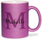 glitzertassen.de® | Namenstasse mit Buchstabe | Personalisiert| Tasse mit Glitzer | Geschenkidee | Keramik | 330 ml | Violett
