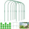 GUIJZSLTRG 60 Cerchi per Serra, Tunnel per Giardino, Staccabili, in Fibra di Vetro, Telaio con 18 Clip, Supporto per Piante Fai da Te per Reti Rialzate