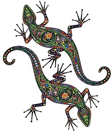 SOLUSTRE 2 Stück Aufkleber Gecko Autoaufkleber Gepäckkoffer Aufkleber Home Aufkleber Lustiger Gecko Aufkleber