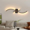 Goeco LED Wandleuchte Innen Moderne, 27 W Lange Wandlampe, 3000K Warmweiß, 80 cm Schwarz LED Wandbeleuchtung für Flur Treppenhaus Wohnzimmer Schlafzimmer