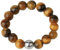 JEDTAKCT Natursteinring Für Unisex - Kreativer, Ethno-Stil, 4 Mm, Elastischer Perlenring Aus Naturstein, Retro-Ringe Aus Naturkristall Für Paare, Unisex-Geschenk, Braun, Einheitsgröße
