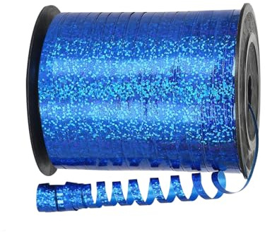 Geschenkband Blau 5mm Breit,450M Kräuselband Geschenkbänder Schleifenband Glitzer Ballonband Ringelband,Dekoband für Hochzeit Weihnachten Neujahr Geburtstag Geschenkverpackung Ballonverschlüsse