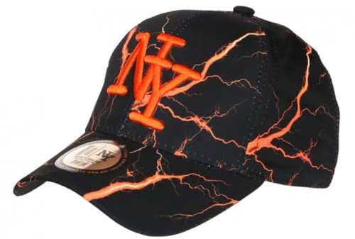 Hip Hop Honour Eklyr NY Cap Neon Orange Schwarz Look Original Streetwear Baseball Eklyr – Herren