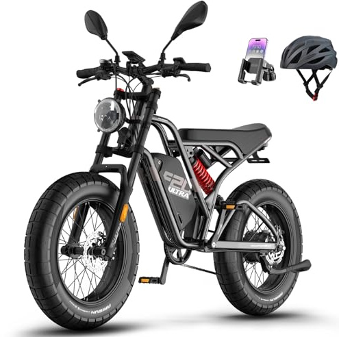 Fafrees F20 Ultra Bici Elettrica E-Bike, Batteria 48V 25Ah, Città Elettrici da 20 * 5.0 Pollici, Motore Fatbike, Autonomia Mountain Bike Fino a 80-140 km