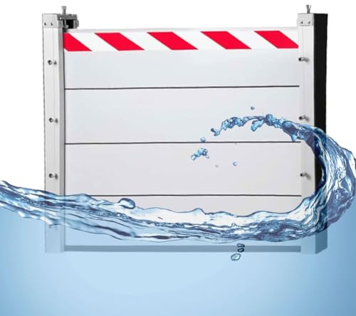 Paratia Antiallagamento Barriera Di Protezione Contro Le Inondazioni In Alluminio Barriera Di Protezione Contro Le Inondazioni Riutilizzabile Stradale Porte Per Garage HXQSL(115x20cm)