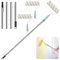 Paint Roller Brush Kit with Extension Pole, 67 Adjustable Stainless Steel Paint Roller Extension Pole, Long Handled Paint Roller for Walls, Ceiling, Wood, Floor (with 1 Roller Brush)