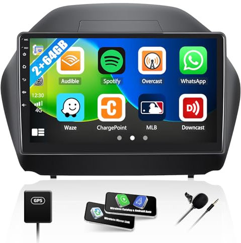 [2G+64G] SIXTOP Android 13 Autoradio für Hyundai IX35 2010-2015 mit Carplay Android Auto,10.1“ Touchscreen Radio mit Bluetooth GPS WiFi FM/RDS Mirror Link+Mic
