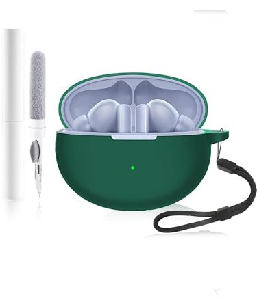 Silicone Protective Case for Huawei FreeBuds 5i Earbuds - Durable and Eco-Friendly Bluetooth Earphone Cover with Precise Holes and Charging Compatibility - Shock-proof, Comfortable Touch - Green