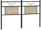 vidaXL Tête de lit chêne Sonoma 150 cm Bois d'ingénierie et Acier, Panneau de tête, tête de lit pour lit Double, tête de lit Double