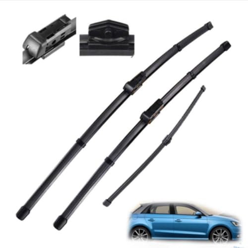 3-teiliges Auto-Scheibenwischerblatt, für Audi A1 2010-2017, wasserabweisende Wischerblätter