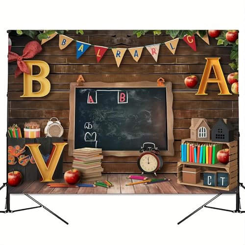 Hintergrund für Fotografie zum Schulanfang, Retro-Hintergrund aus Holzhaus, Willkommen im Kindergarten, Klassenzimmer-Dekoration 150cmx100cm