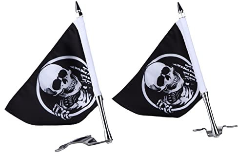 Flaggenmasten, Kofferraum Deckel Flaggmast Mount -Kit Outdoor Fahne Pole LKW -FLAGS MOLE mit Schädel Flagge L R Ersatz füR Goldflügeltour DCT 2018-2020