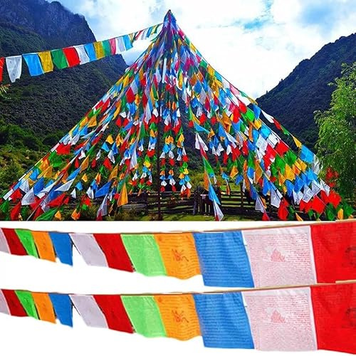 40PCS Tibetan Buddhist Prayer Flags Outdoor Meditation Traditional 11x14 Large