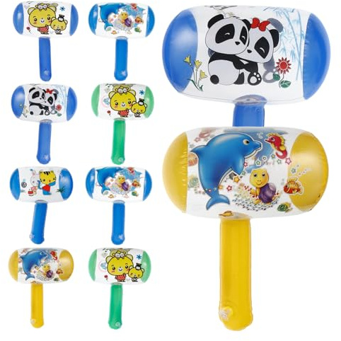 STOBAZA 10piezas Martillos Inflables Para Niño Niña Con Sonido Divertido y Campana Juguetes Livianos y Seguros Para Fiesta Aire Colores Aleatorios
