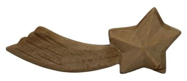 ZICOM Krippenzubehör Miniaturzubehör Komet Länge 8,4cm Holz Natur Unikat, Modellbau Puppenhaus