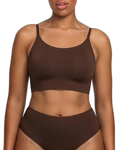 Scoop Neck BH Damen – Bügelfreier BH mit Leichter Polsterung – Nahtlos, weich & atmungsaktiv – Perfekte Passform, schneidet Nicht EIN – Bequemer Alltags-BH mit verstellbaren Trägern