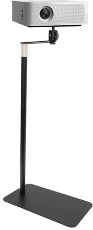 Projector Stand, 360° Swivel Sofa Against Wall Hidden Floor Stand, Height Adjustable 60-120cm Mini Projectors Floor Mount Bracket, L Shape Hidden Projectors Holder Stands, Black, for Home Office
