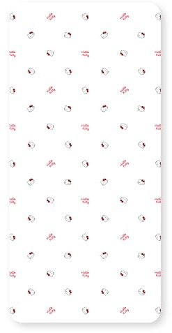 Hello Kitty Offizielles Spannbettlaken für Einzelbetten | Design „Sleepover“ | Mit Hello Kitty-Motiv | Entworfen für Einzelbetten | Weiches Polyester mit elastischem Rand, White