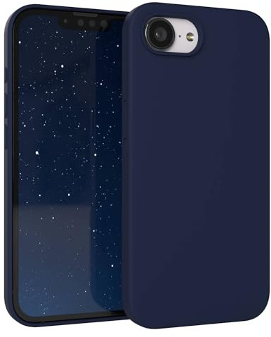 EAZY CASE Premium Silikon Hülle für iPhone 17e - Handyhülle, Stoßfest, Schutzhülle mit Kameraschutz, Kratzfester weicher Mikrofaser-Innenfutter, Slim Liquid Silikon Cover Case Bumper - Nacht Blau Blau