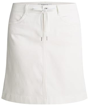 SOCCX Damen Jeansrock NI:NO Ivory, XL