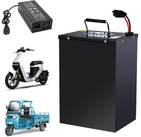 HJGHY Batteria per Moto elettrica 48V 60V 72V 20Ah 30Ah 35Ah 40Ah 45Ah 50Ah Pacco Batteria al Litio per Scooter/ciclomotori/tricicli Batterie di Ricambio con Caricabatterie,48v20ah