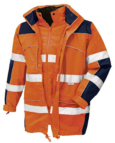 teXXor Warnschutz-Parka Toronto wasserdichte, winddichte Arbeitsjacke, 3XL, orange, 4109