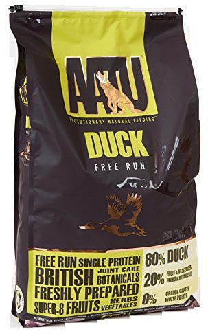 AATU Trockenfutter für Hunde, 80/20 Hundetrockenfutter mit Ente, Hundefutter Getreidefrei mit Hohem Proteingehalt, Natürliche Tiernahrung für Ausgewachsene Hunde Aller Rassen, 10 kg